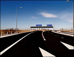 Image showing a newely completed motorway junction