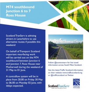 M74 Jct 6-7 Ross House press advert